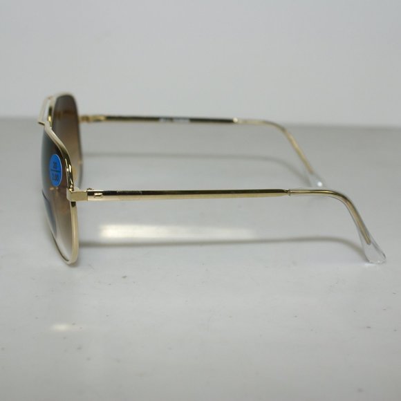 (NWT) Vintage 90's Aviator Metal Bi-Focal Reading Sunglasses +2.50 (S.Gold) - Picture 2 of 4